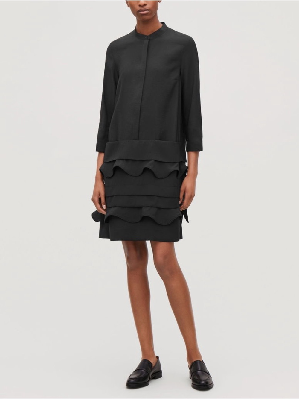 COS Ruffle Tiered Shirt Dress - Picture 2 of 4